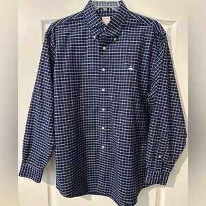 Brooks Brothers Button Down Traditional Fit Shirt SZ-LG Blue Pinstripe Colorway!